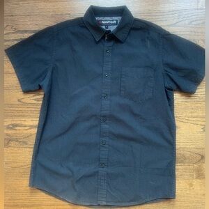 Monument Clothing Navy Blue Short Sleeve Button Down